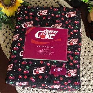 Cherry Coke 6 Piece Sheet Set - FULL